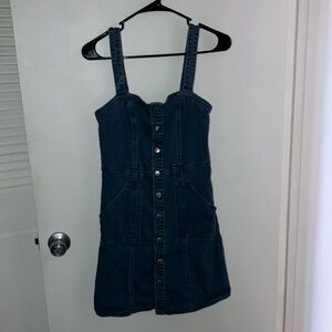 Denim Button-Down Dress